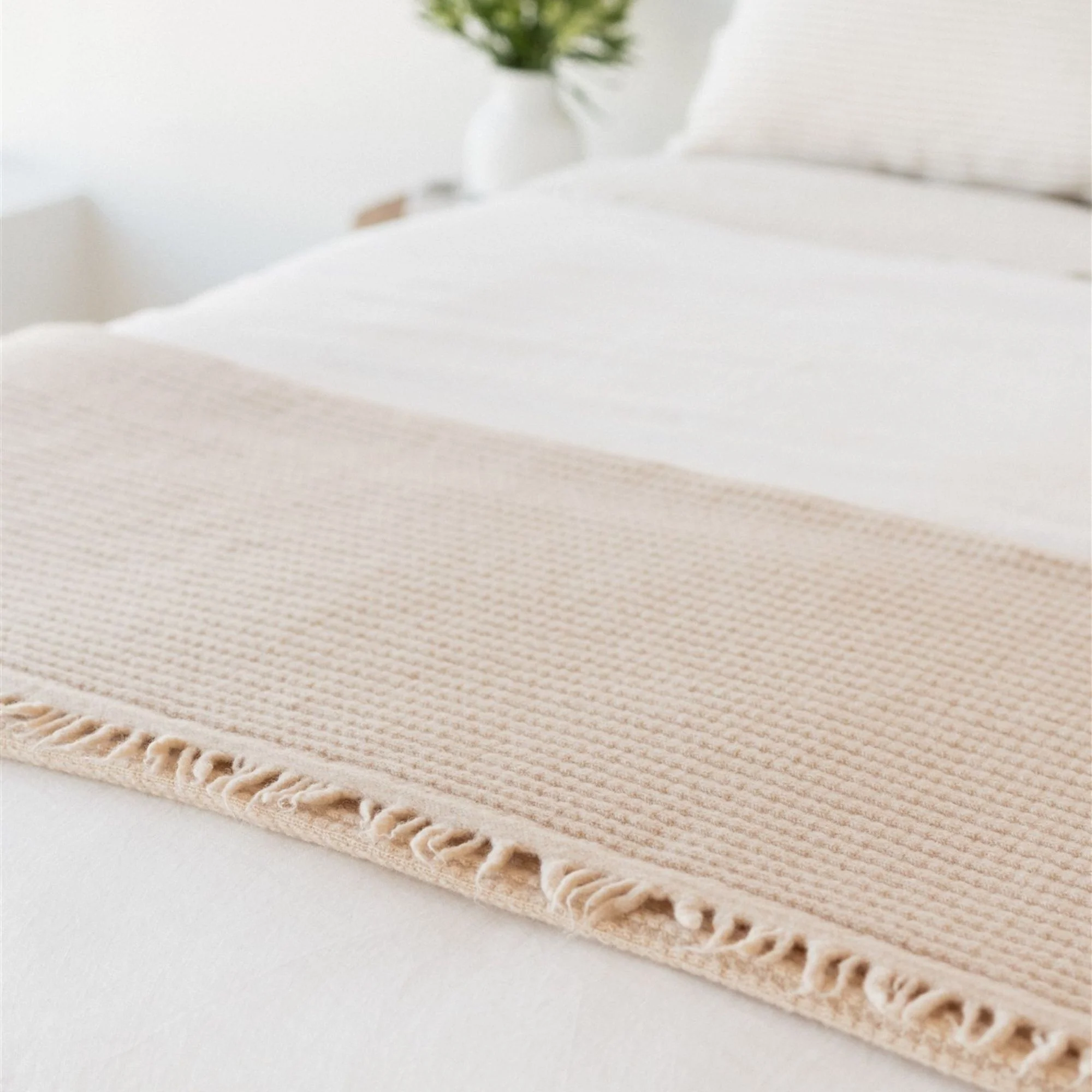 Birch Ribbed Wool Throw Blanket - Image 4