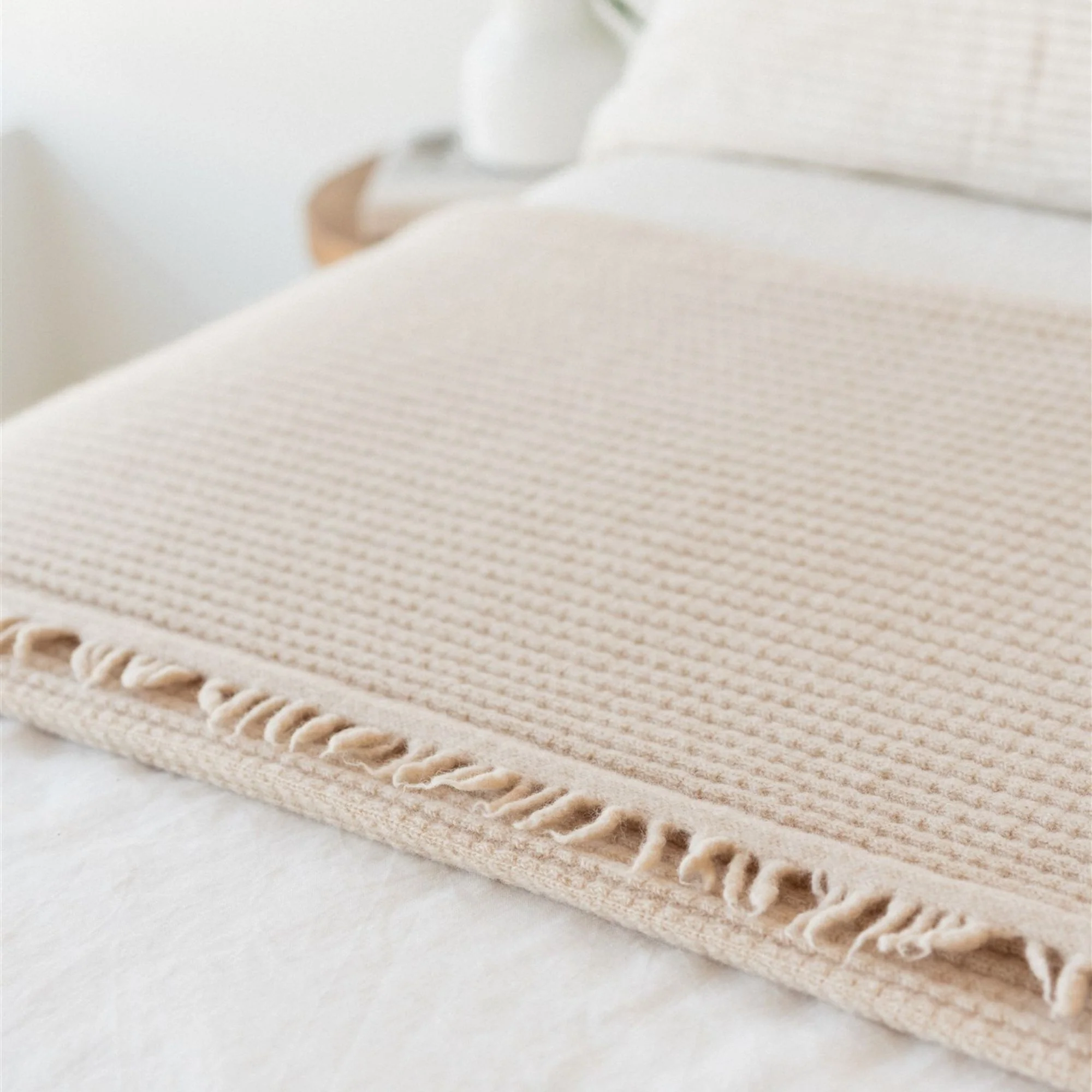 Birch Ribbed Wool Throw Blanket - Image 5