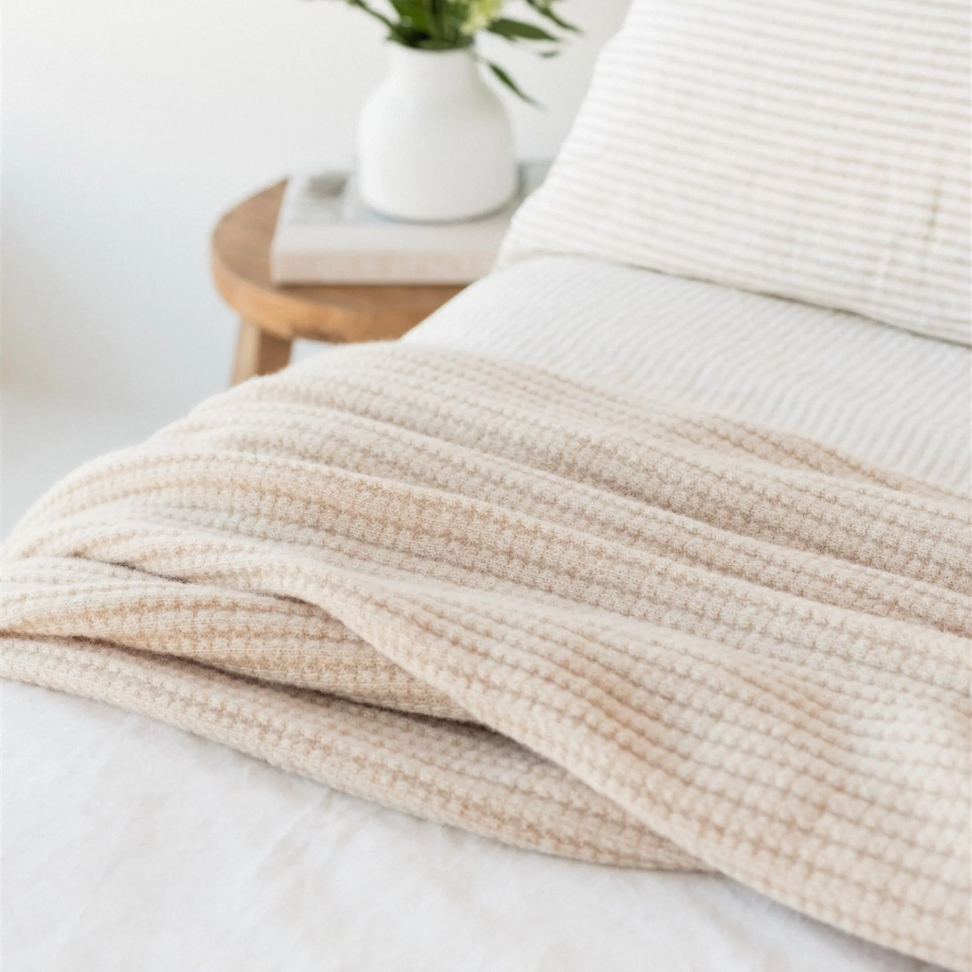 Birch Ribbed Wool Throw Blanket - Image 7