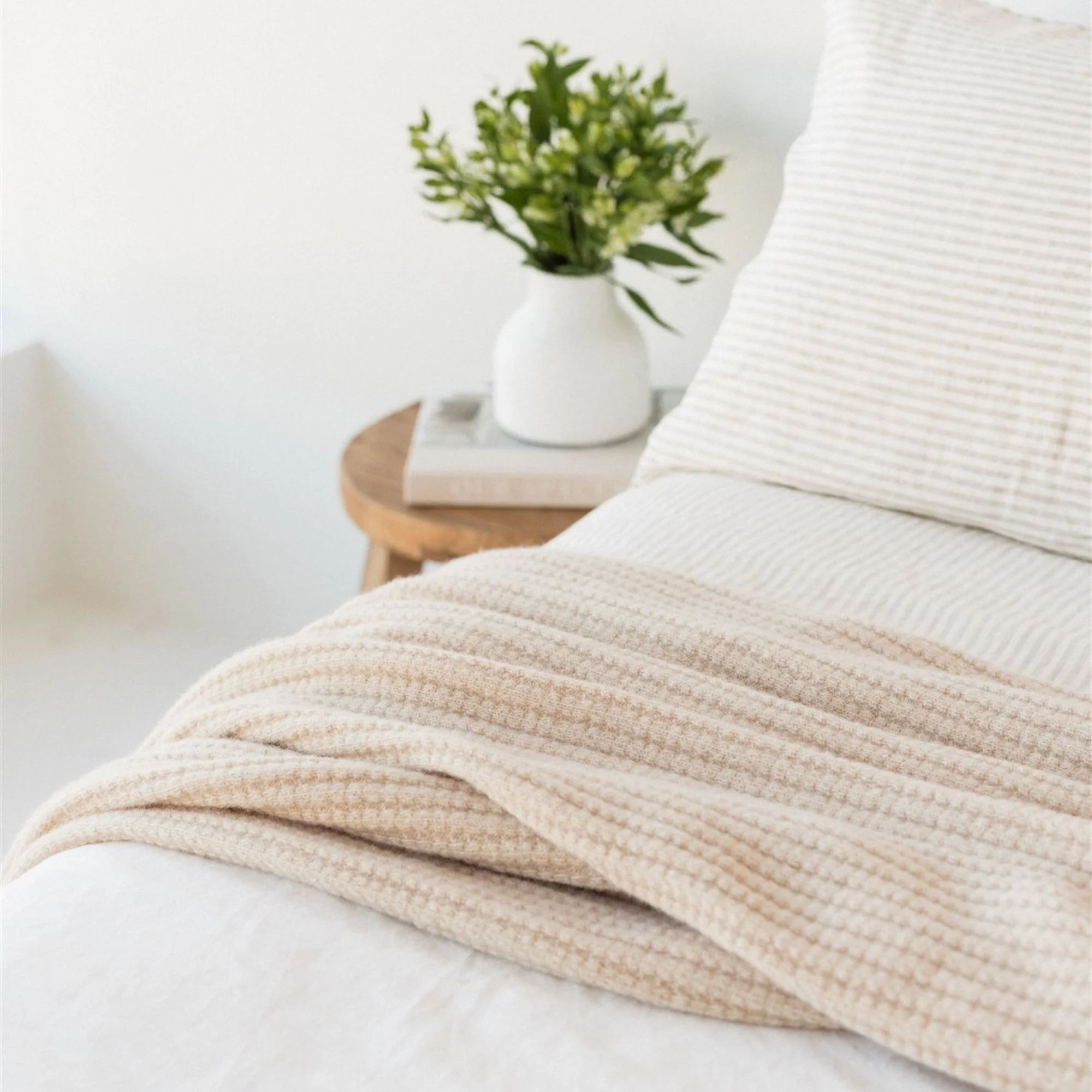 Birch Ribbed Wool Throw Blanket - Image 9