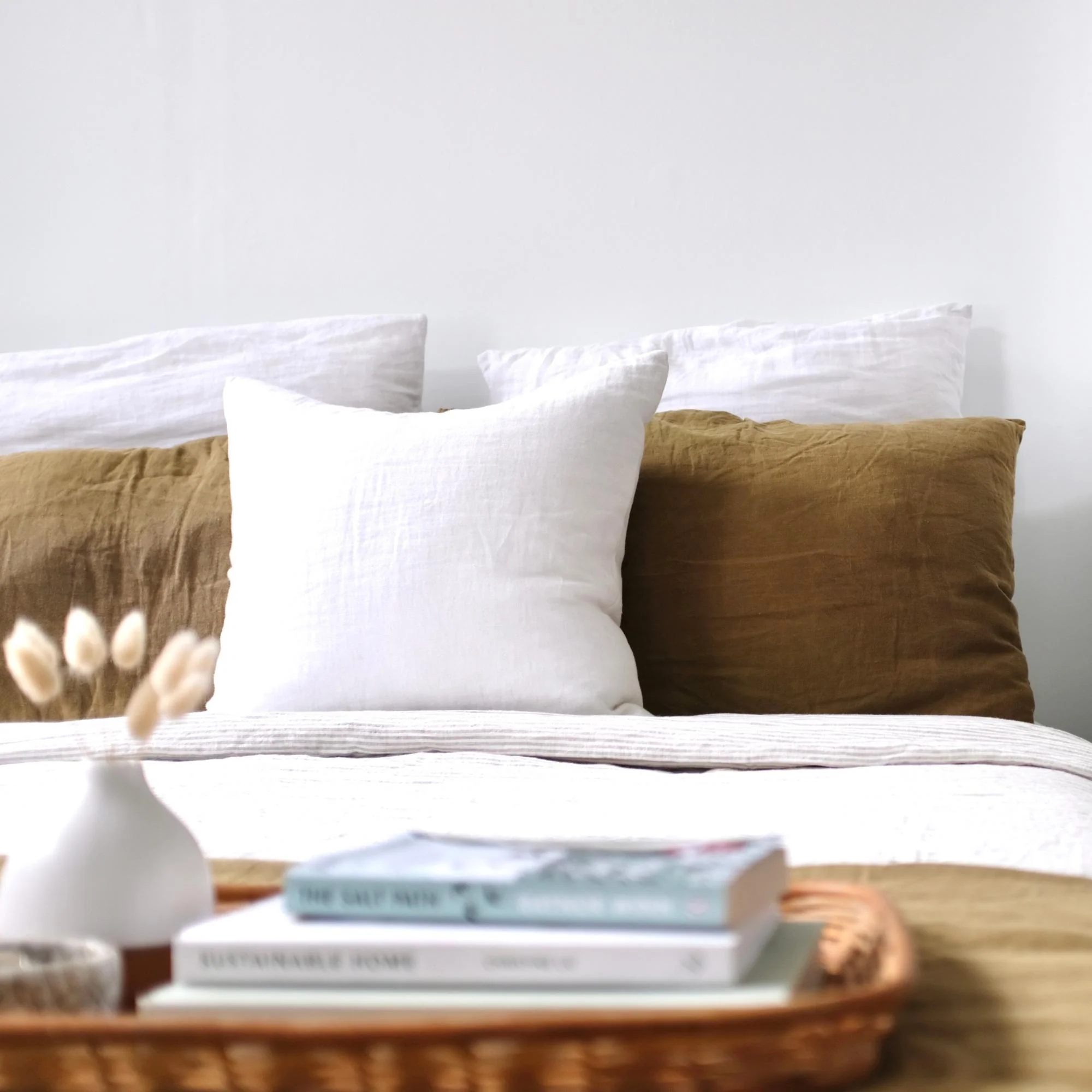 Brilliant White Linen Cushion Cover - Image 3