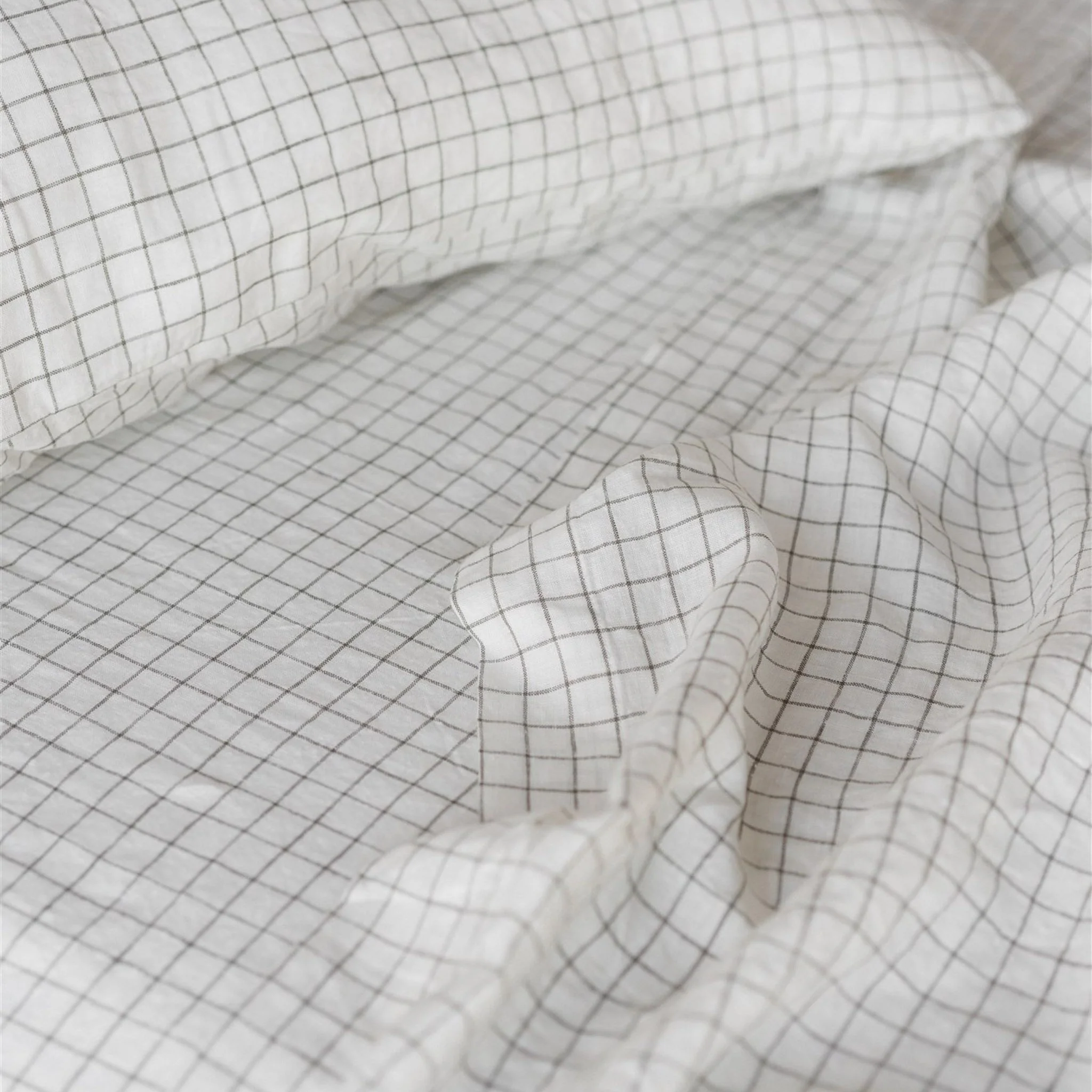 Cactus Grid Linen Fitted Sheet - Image 4