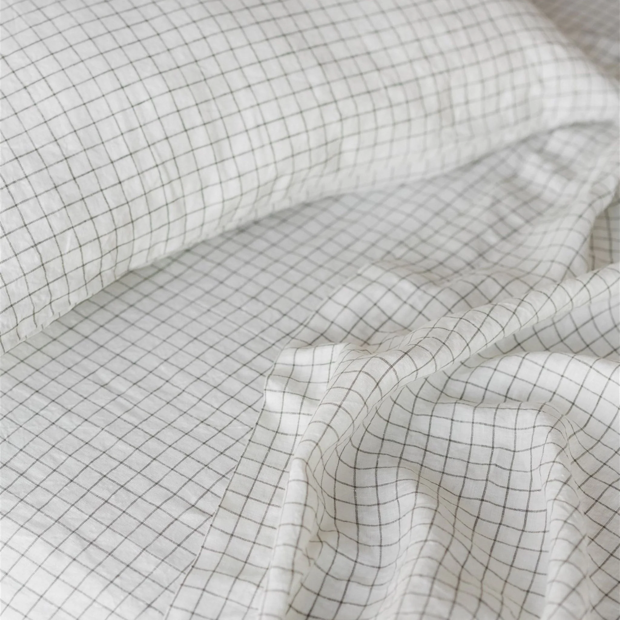 Cactus Grid Linen Fitted Sheet - Image 6