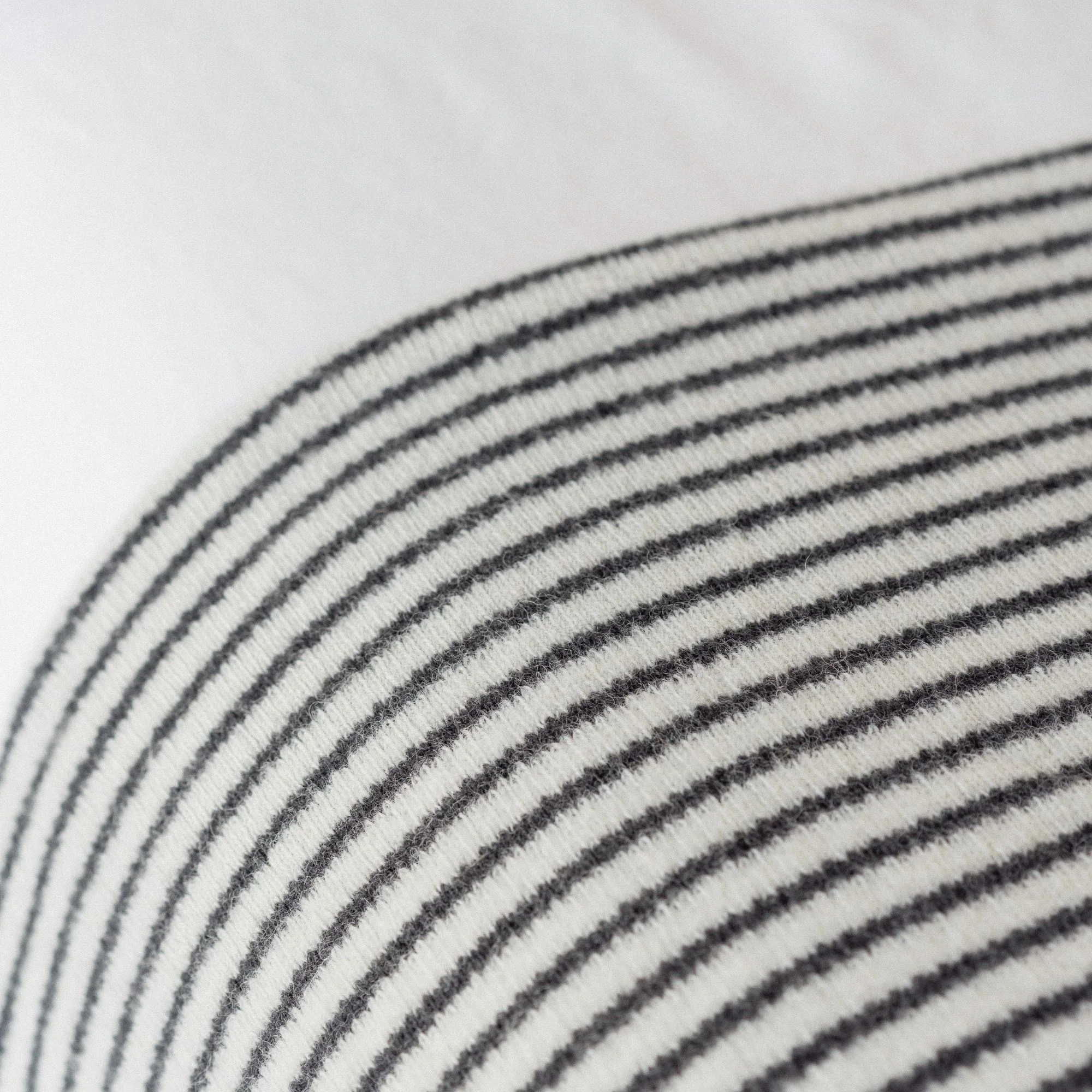 Charcoal Stripes Wool Throw Blanket - Image 7