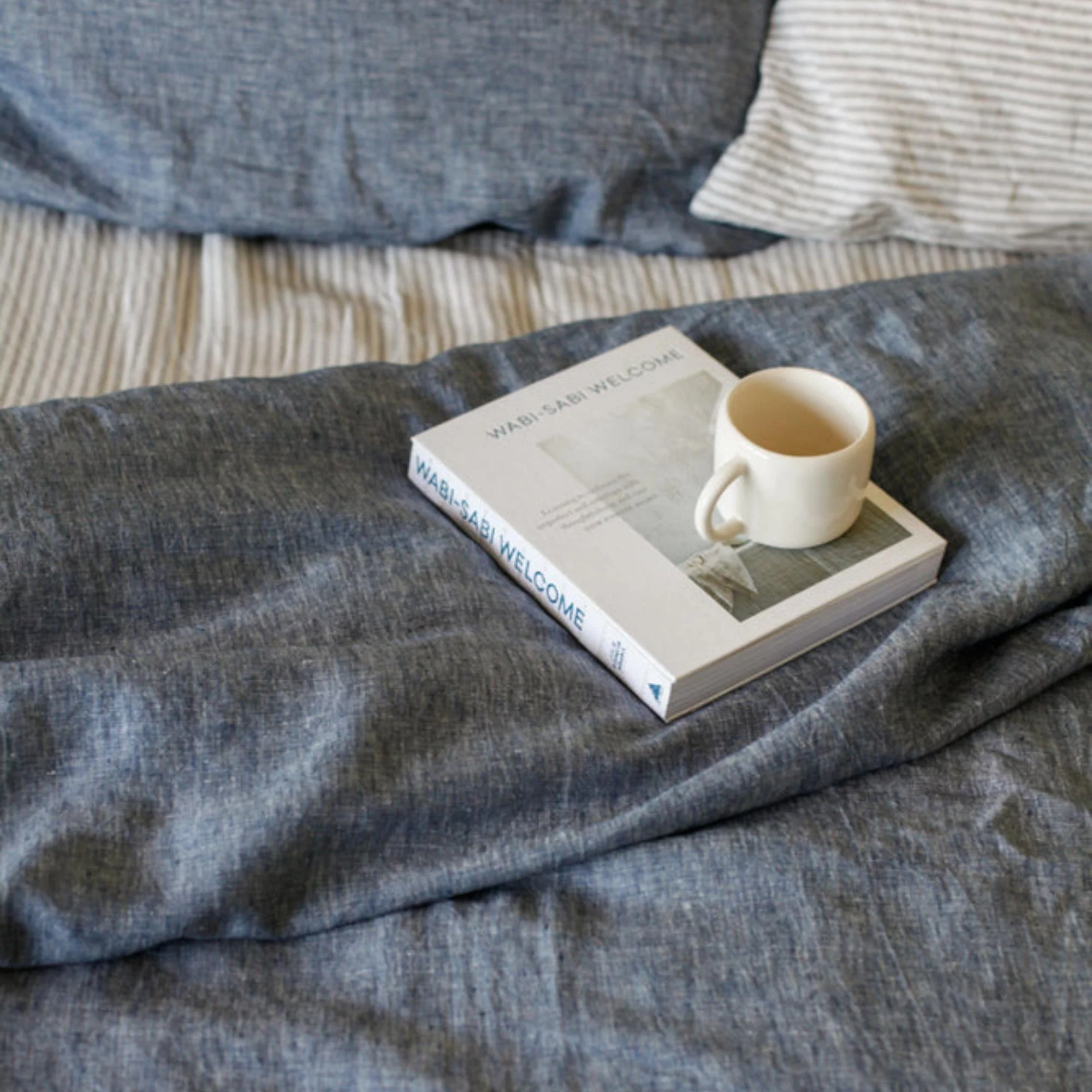 Denim Blue Linen Duvet - Image 10