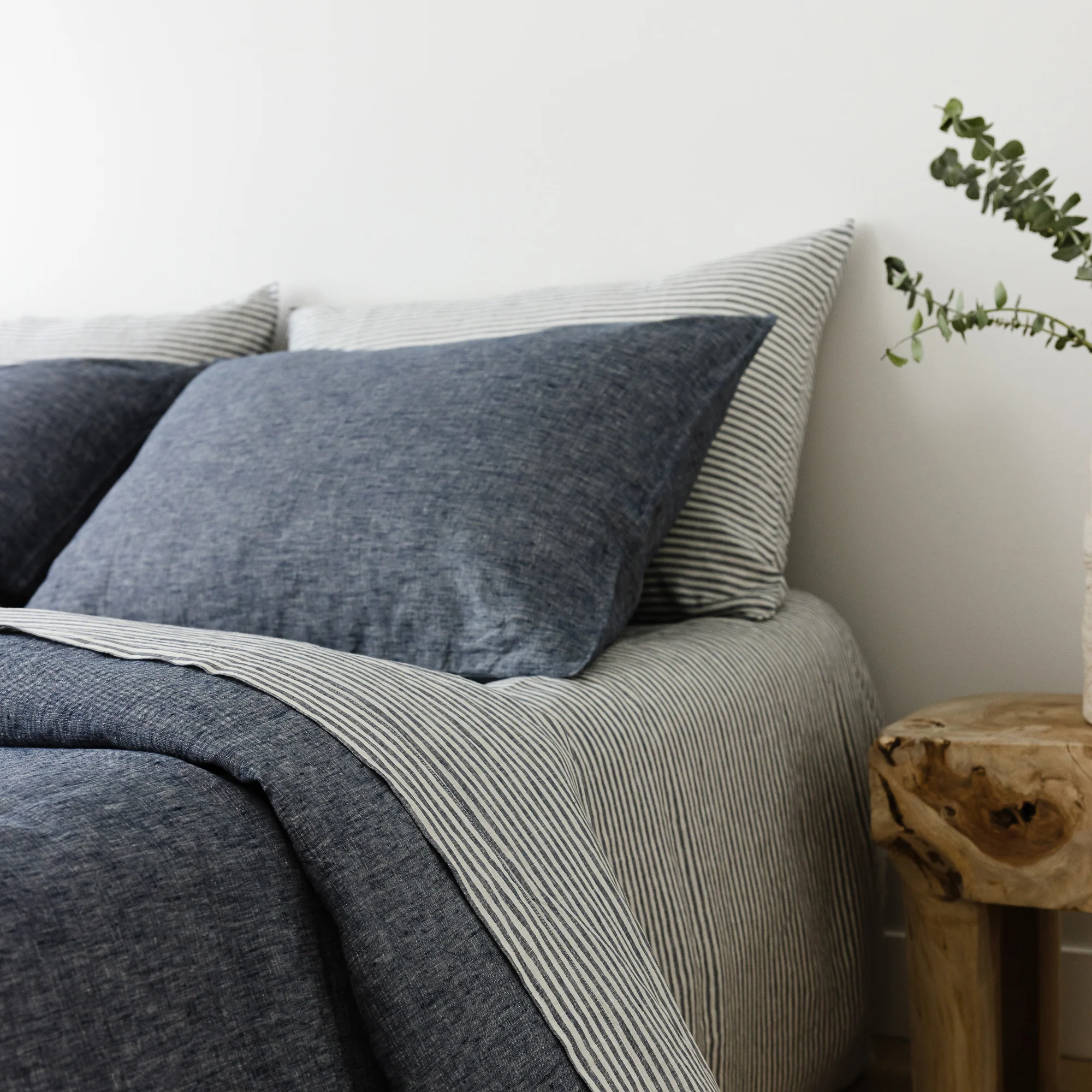 Denim Blue Linen Duvet - Image 8
