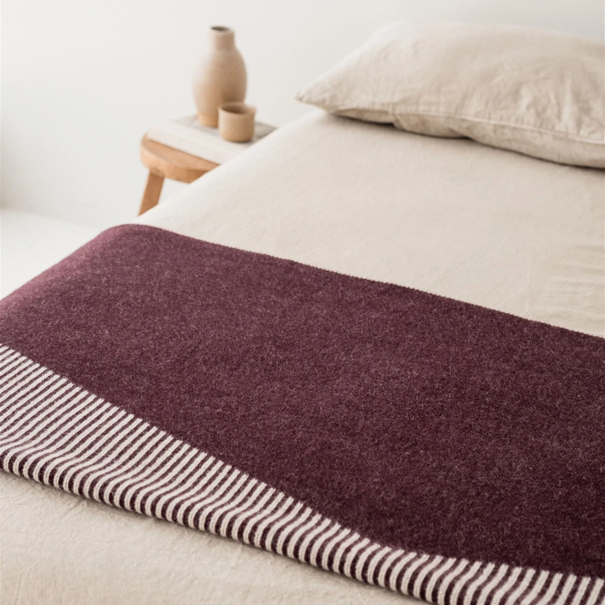 Fig Geometric Wool Throw Blanket - Image 11