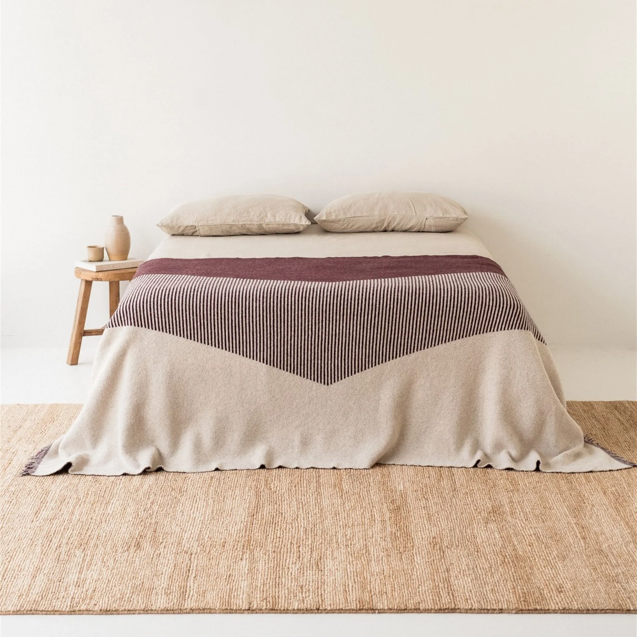Fig Geometric Wool Throw Blanket - Image 4