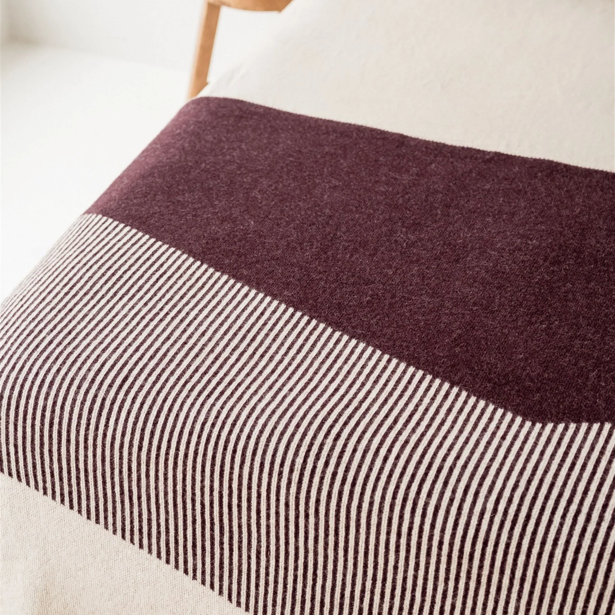 Fig Geometric Wool Throw Blanket - Image 5