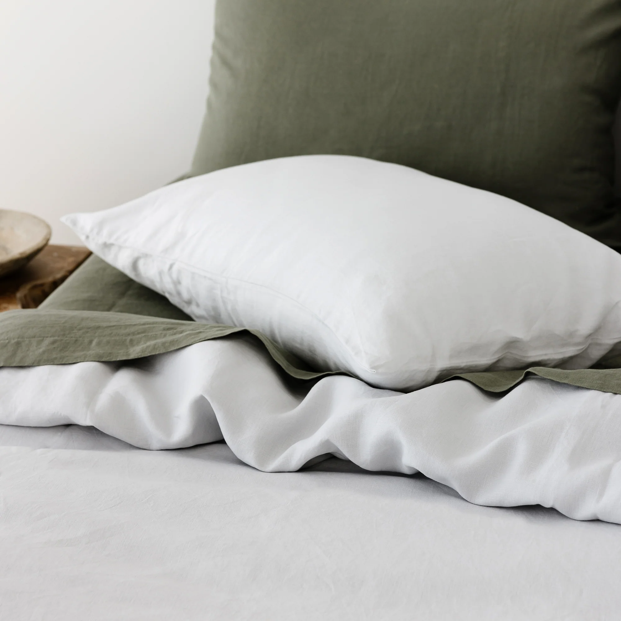 Light Grey Linen Pillowcases - Image 8