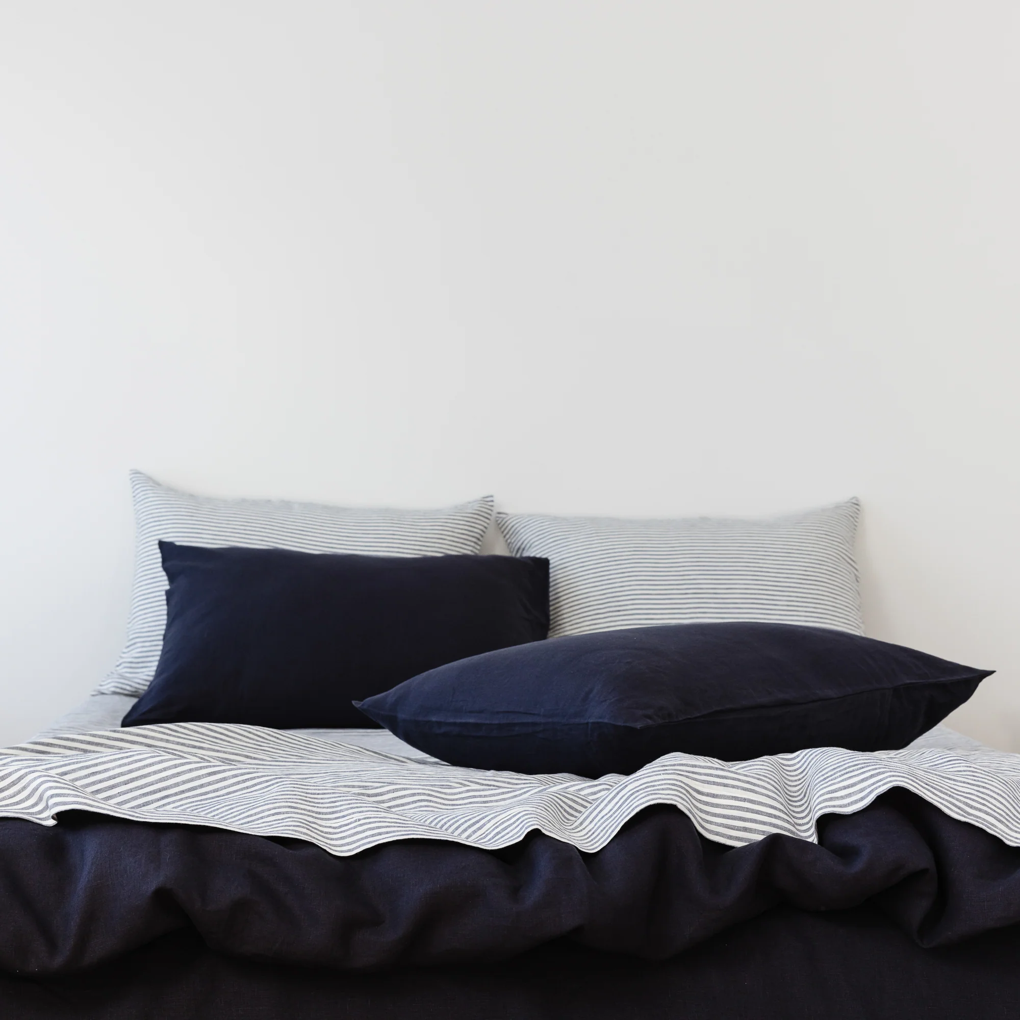 Midnight Blue Linen Pillowcases - Image 5