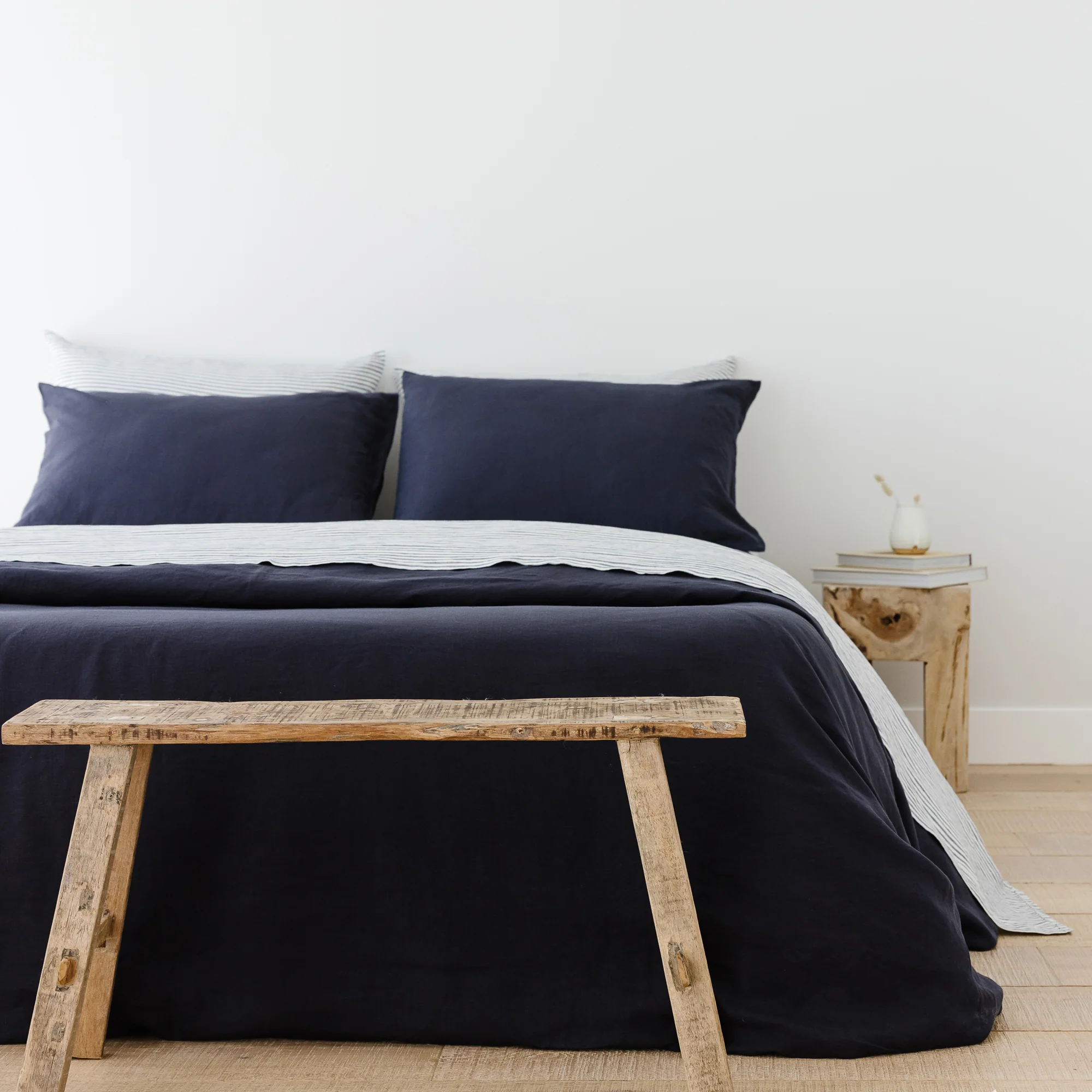 Midnight Blue Linen Pillowcases - Image 7