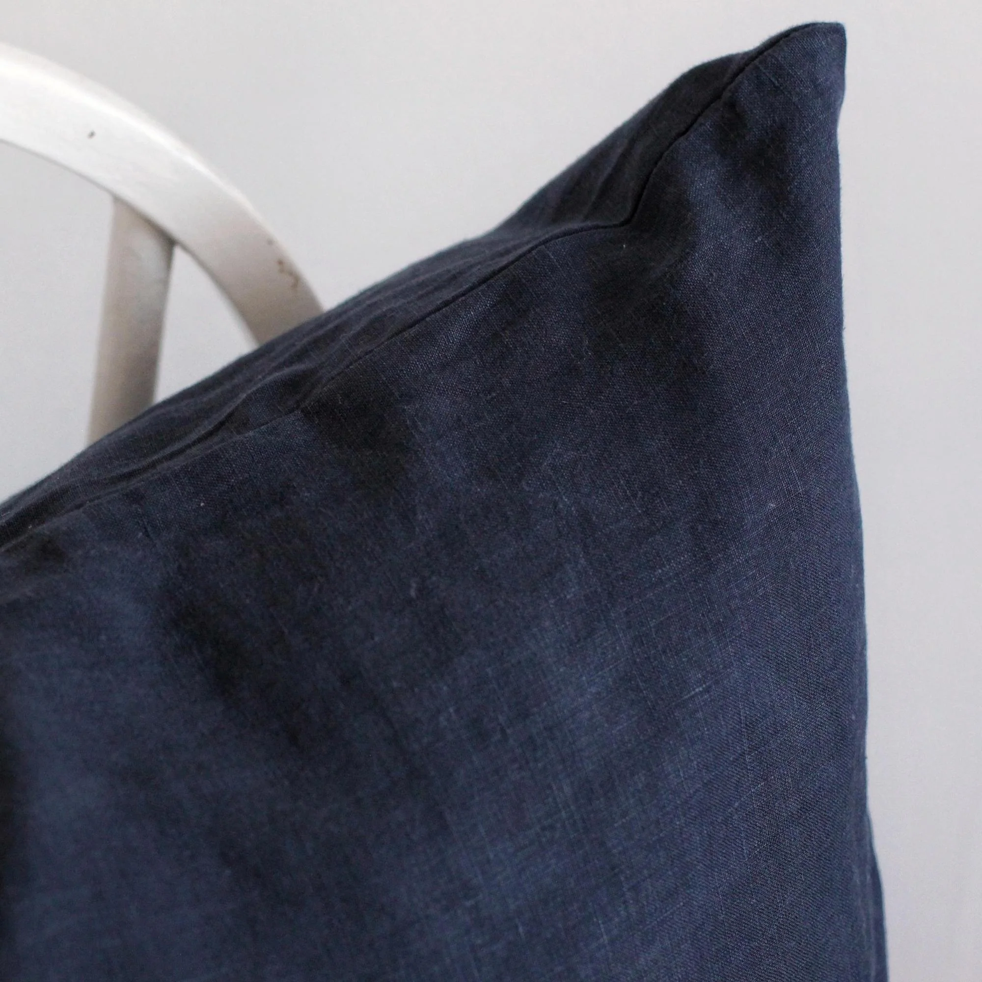 Midnight Blue Linen Pillowcases - Image 8
