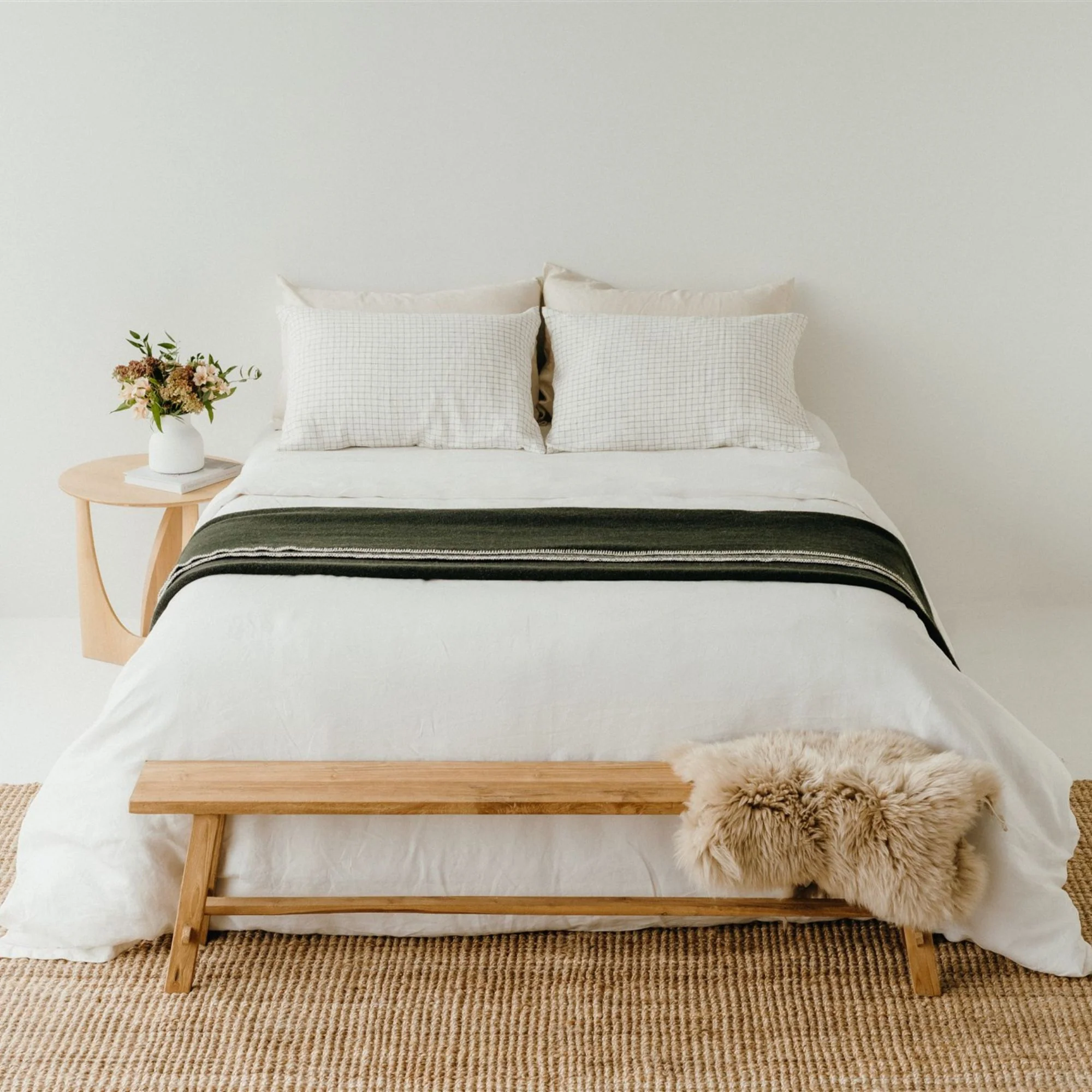 Moss Green Wool Blanket - Image 6