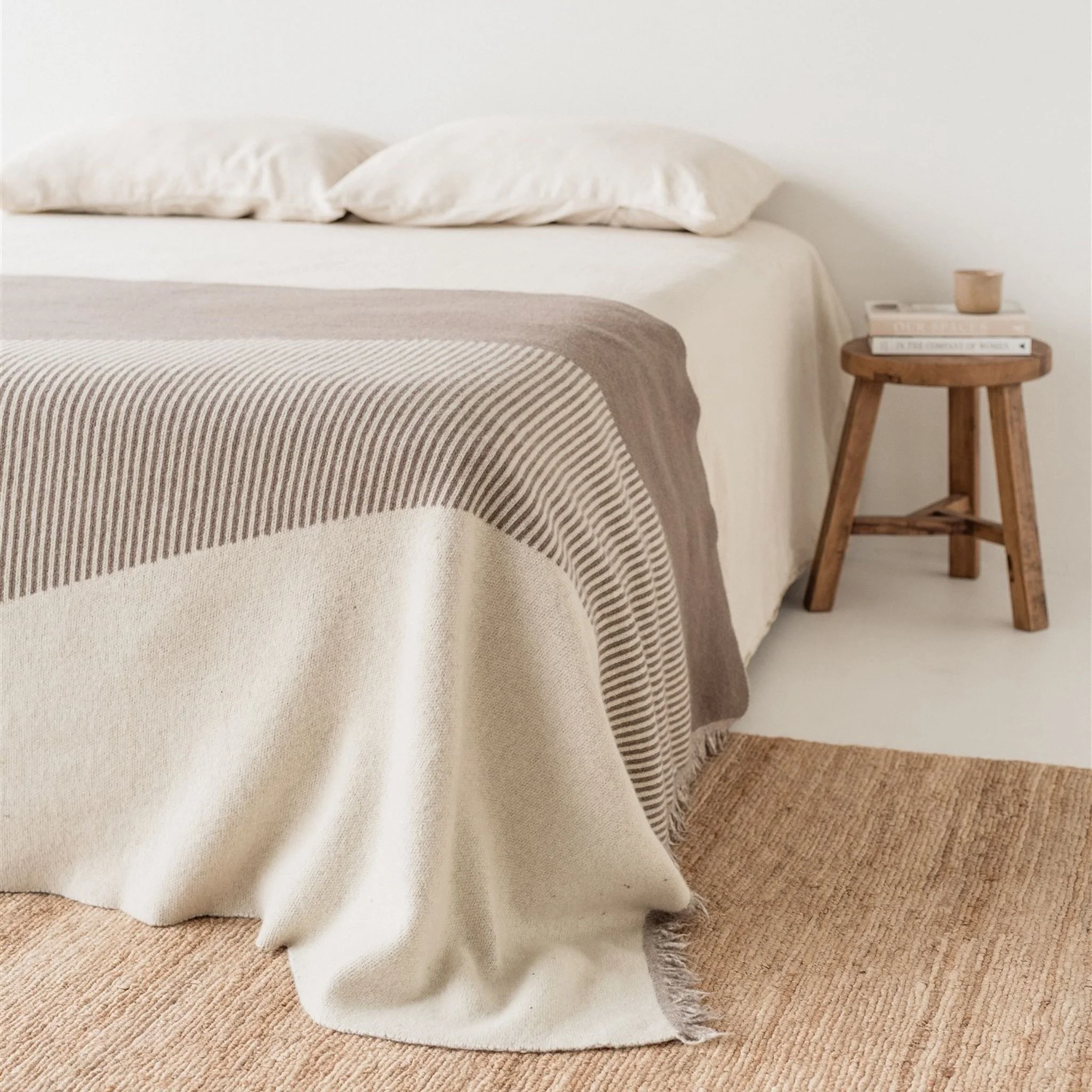 Mushroom Geometric Wool Throw Blanket - Image 7