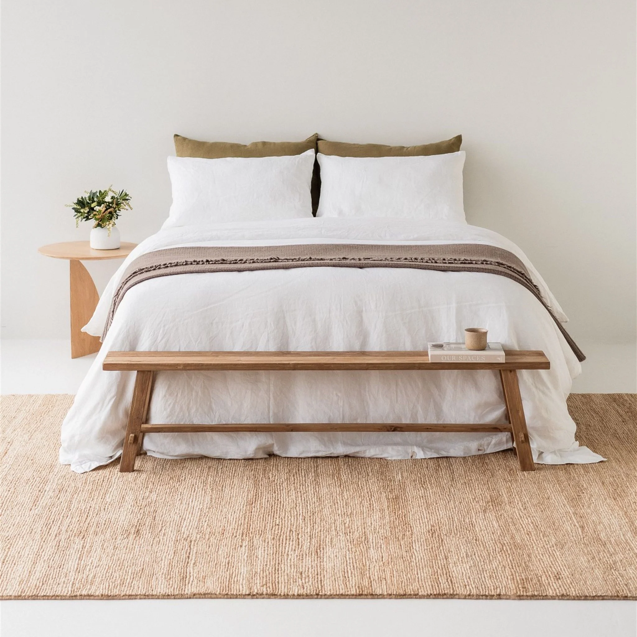 Mushroom Ribbed Wool Throw Blanket - Image 3