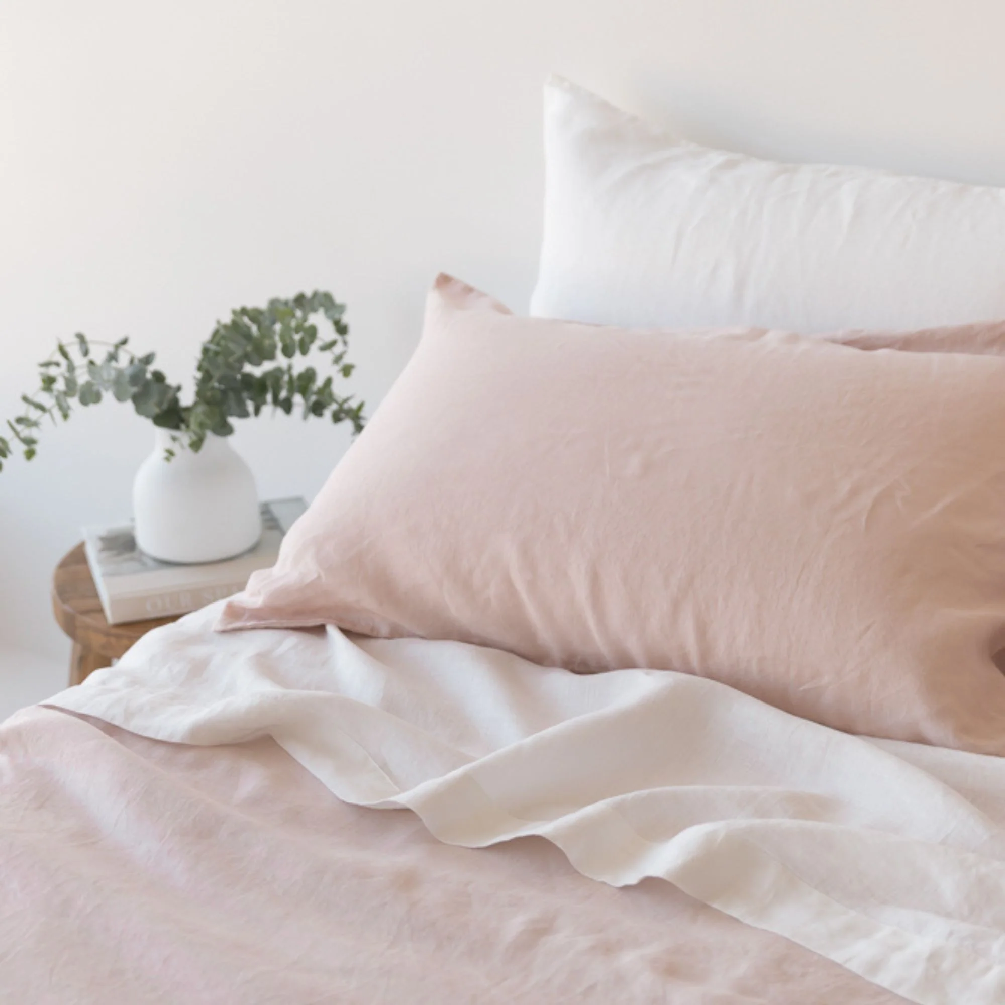 Off White Linen Fitted Sheet - Extra Deep Drop - Image 14