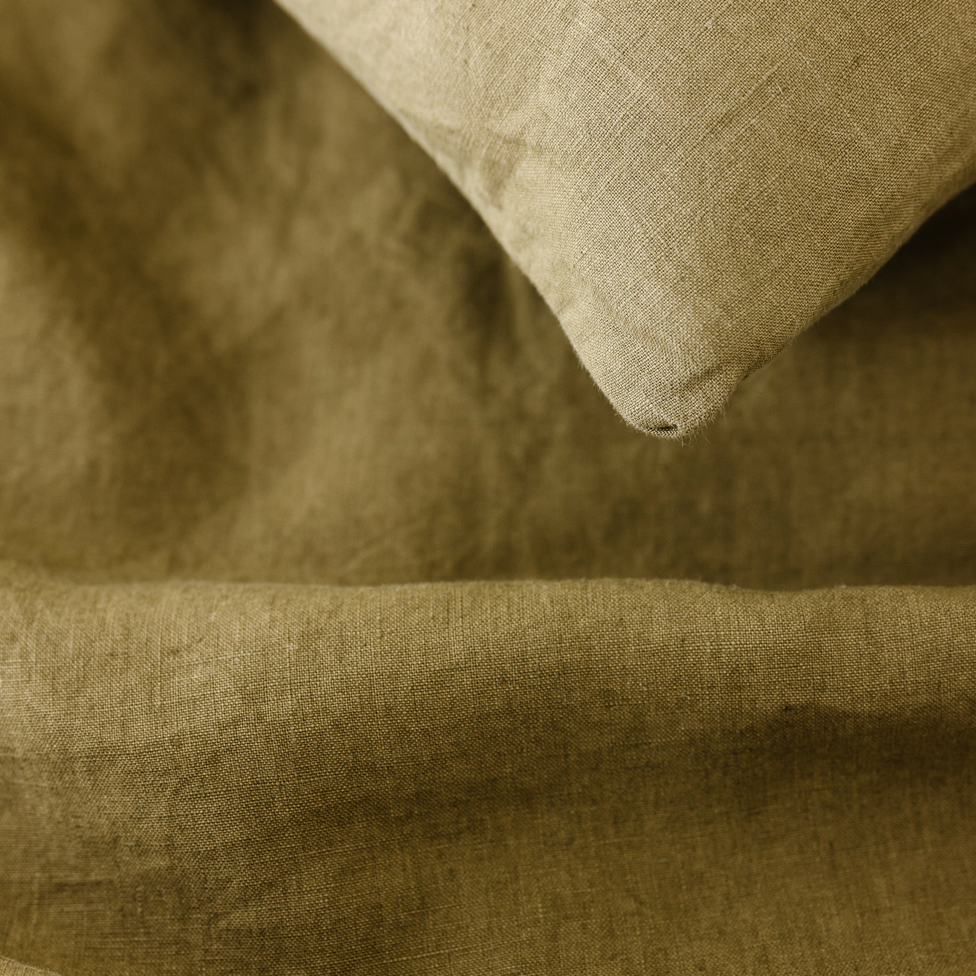 Olive Green Linen Duvet - Image 6