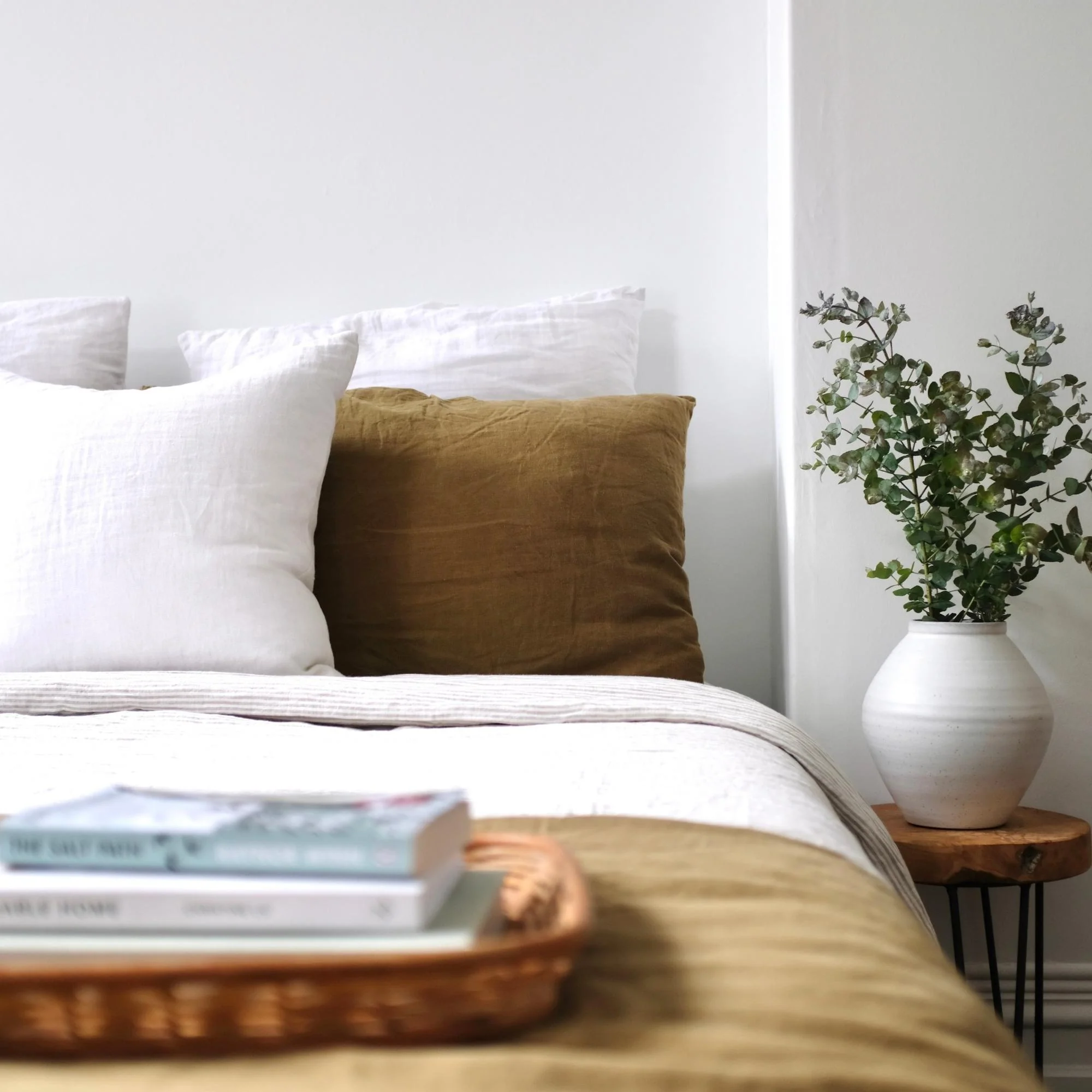 Olive Green Linen Duvet - Image 8