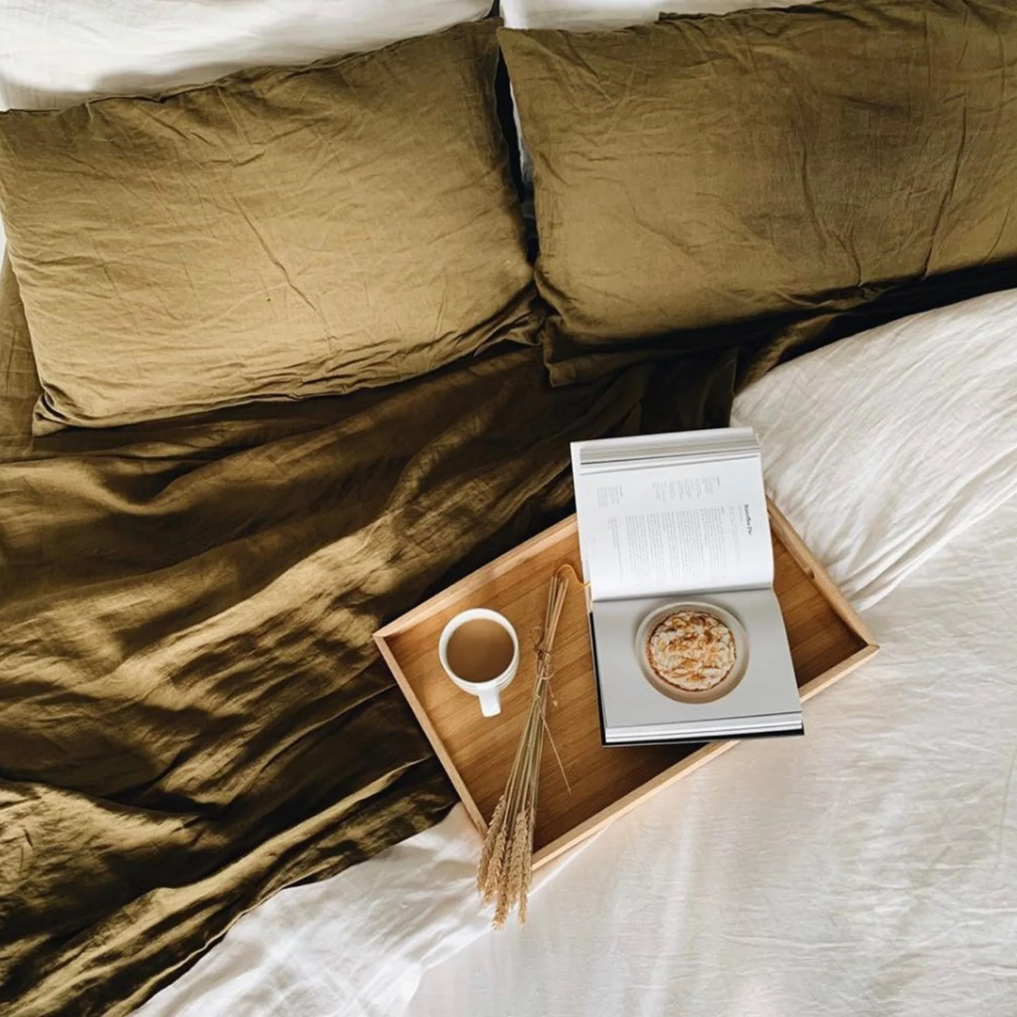 Olive Green Linen Sheet Set - Image 13