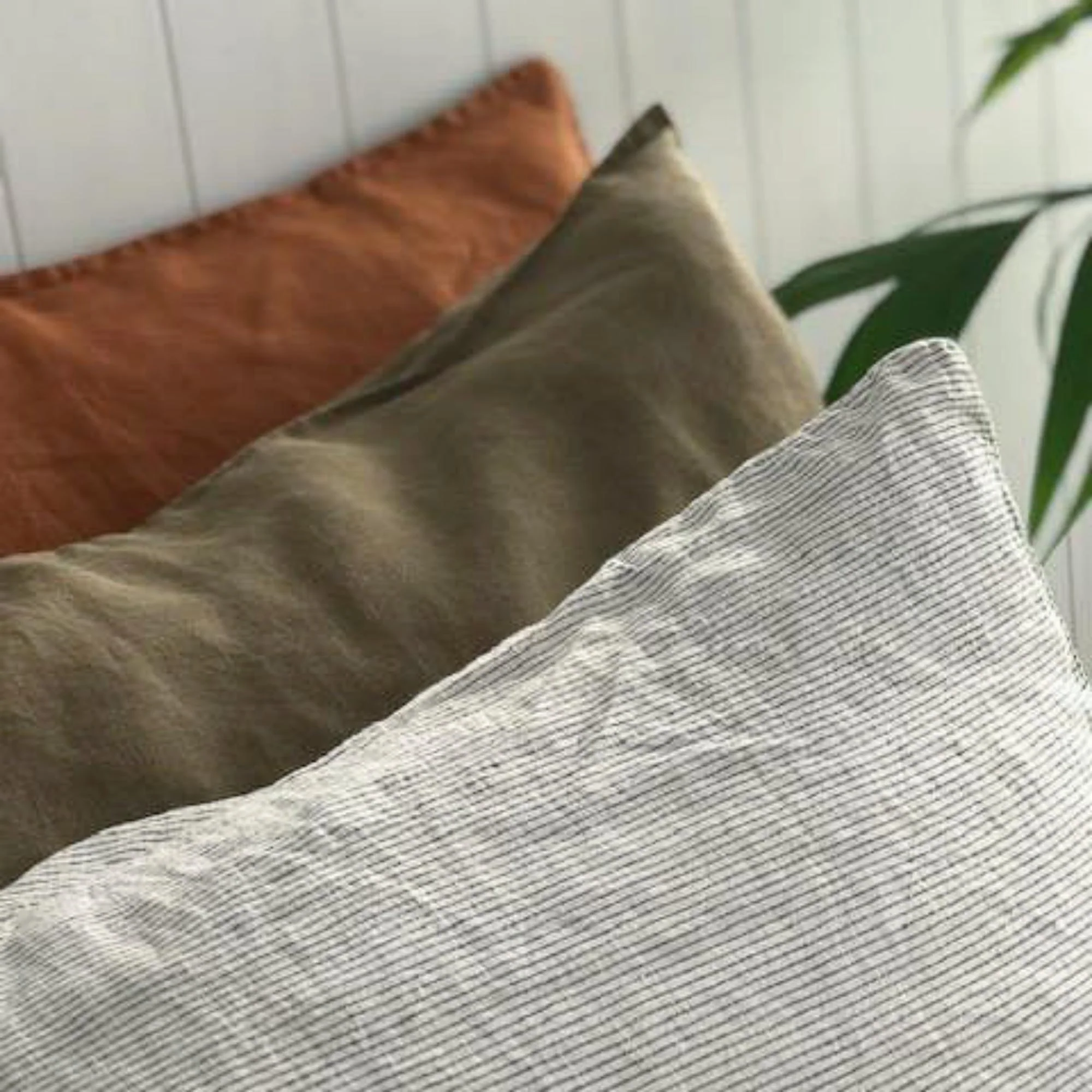 Pinstripes Linen Pillowcases - Image 14