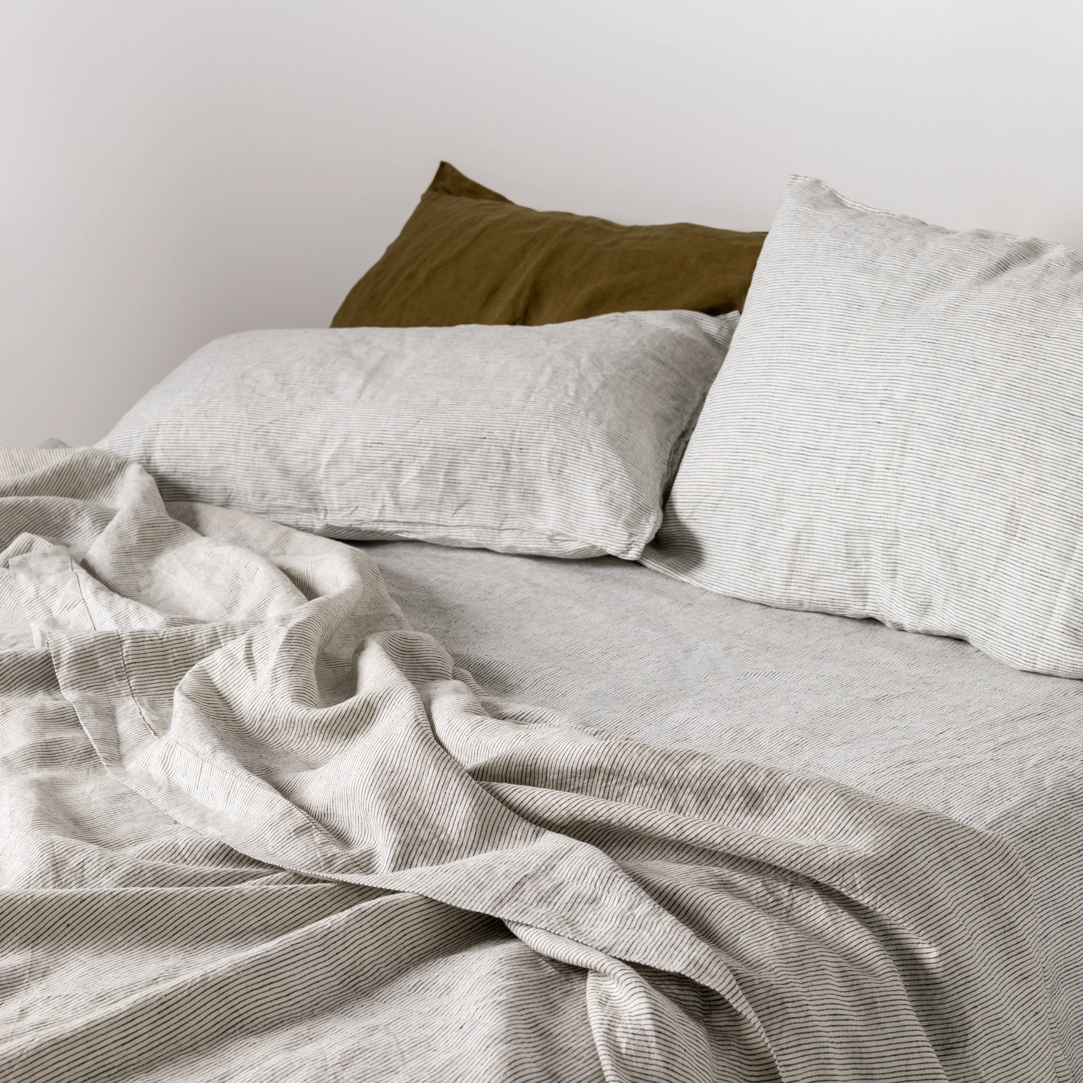 Pinstripes Linen Pillowcases - Image 9
