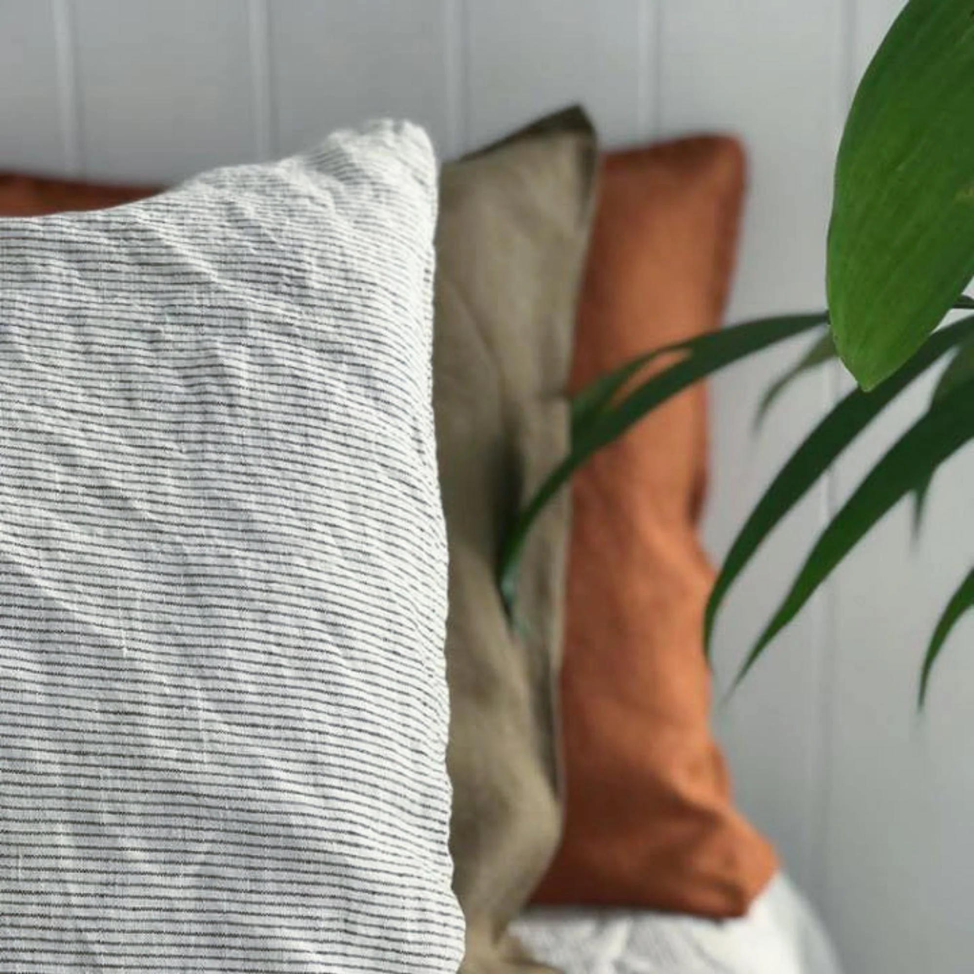 Pinstripes Linen Cushion Cover - Image 4