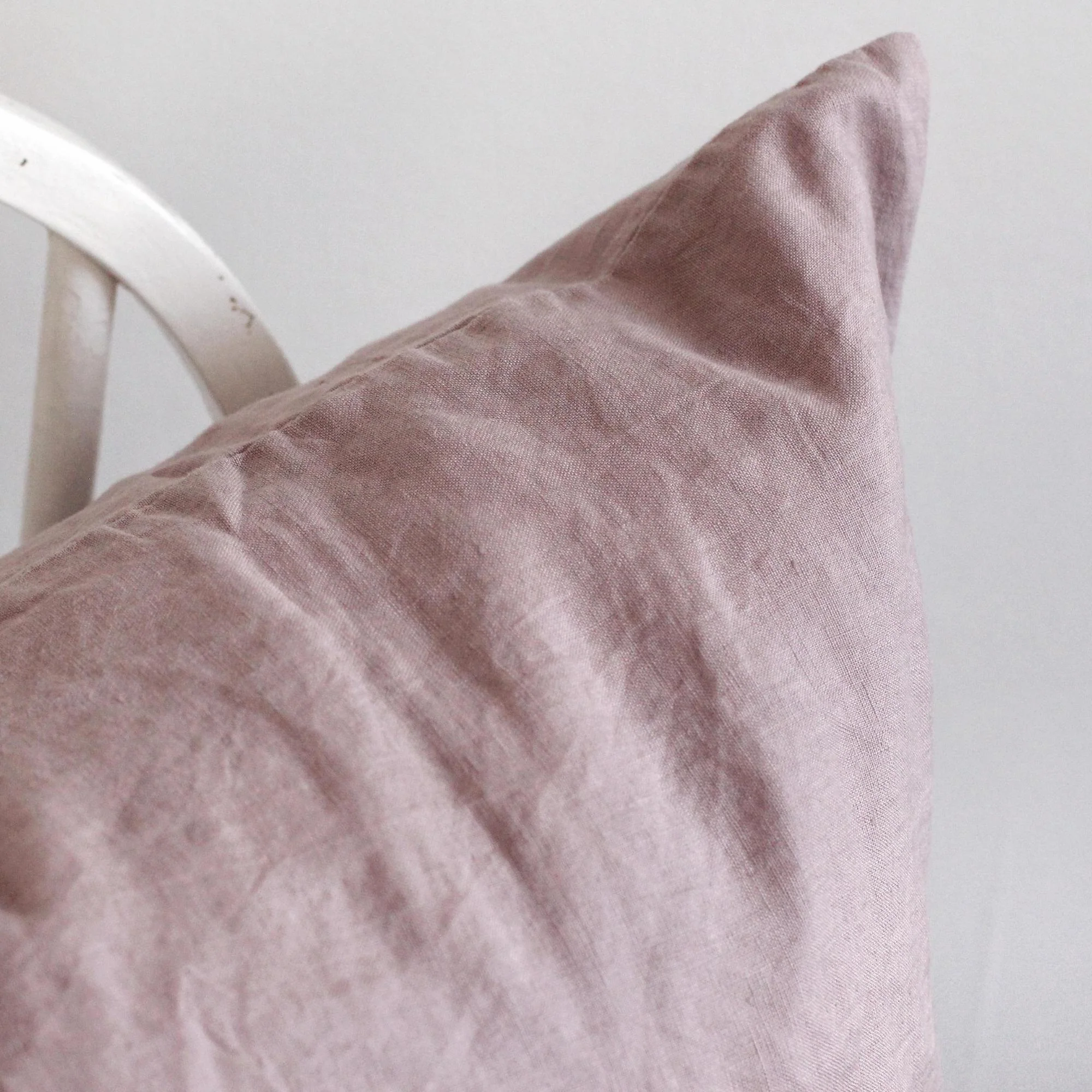 Rosewood Pink Linen Pillowcases - Image 6