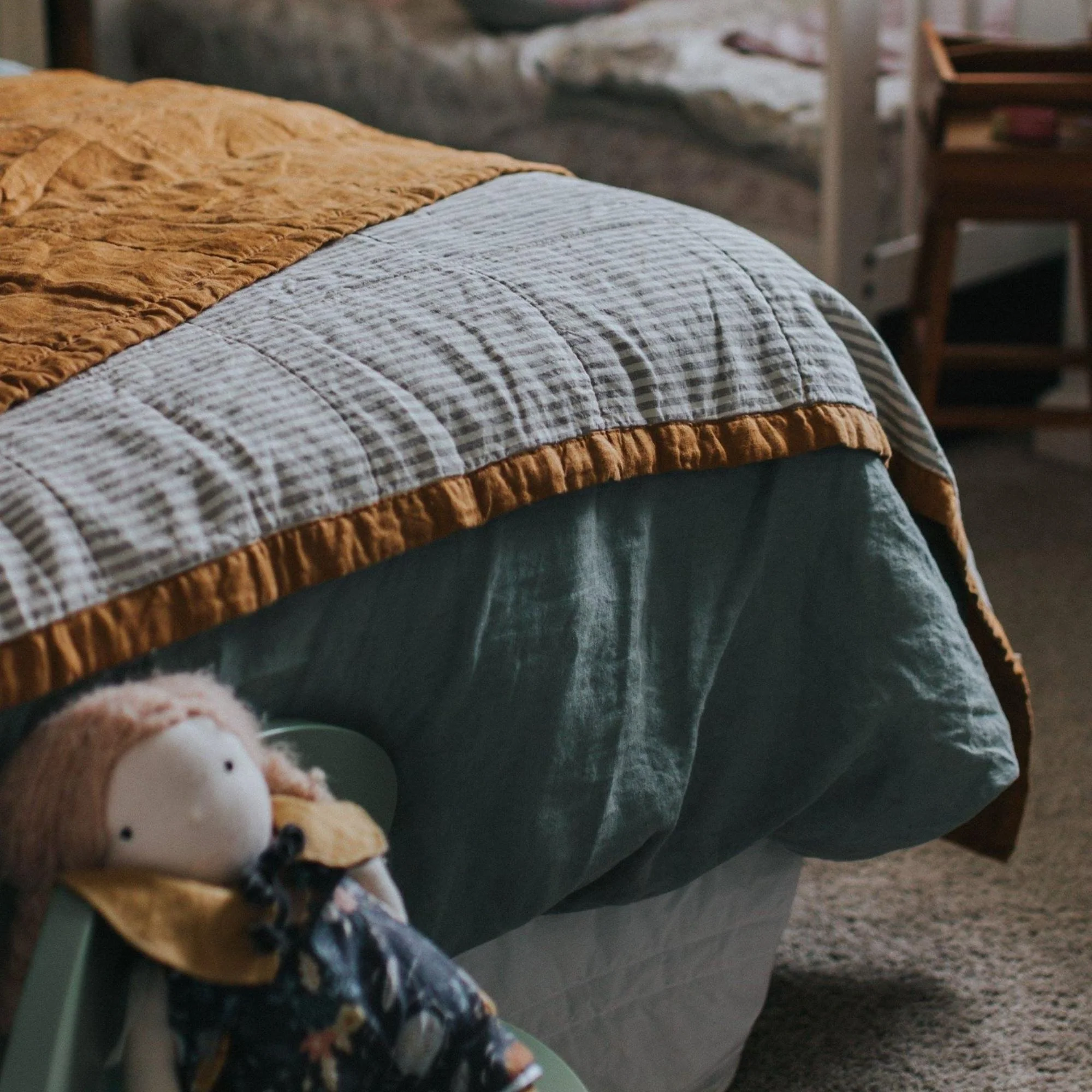 Sage Green Linen Duvet - Image 12