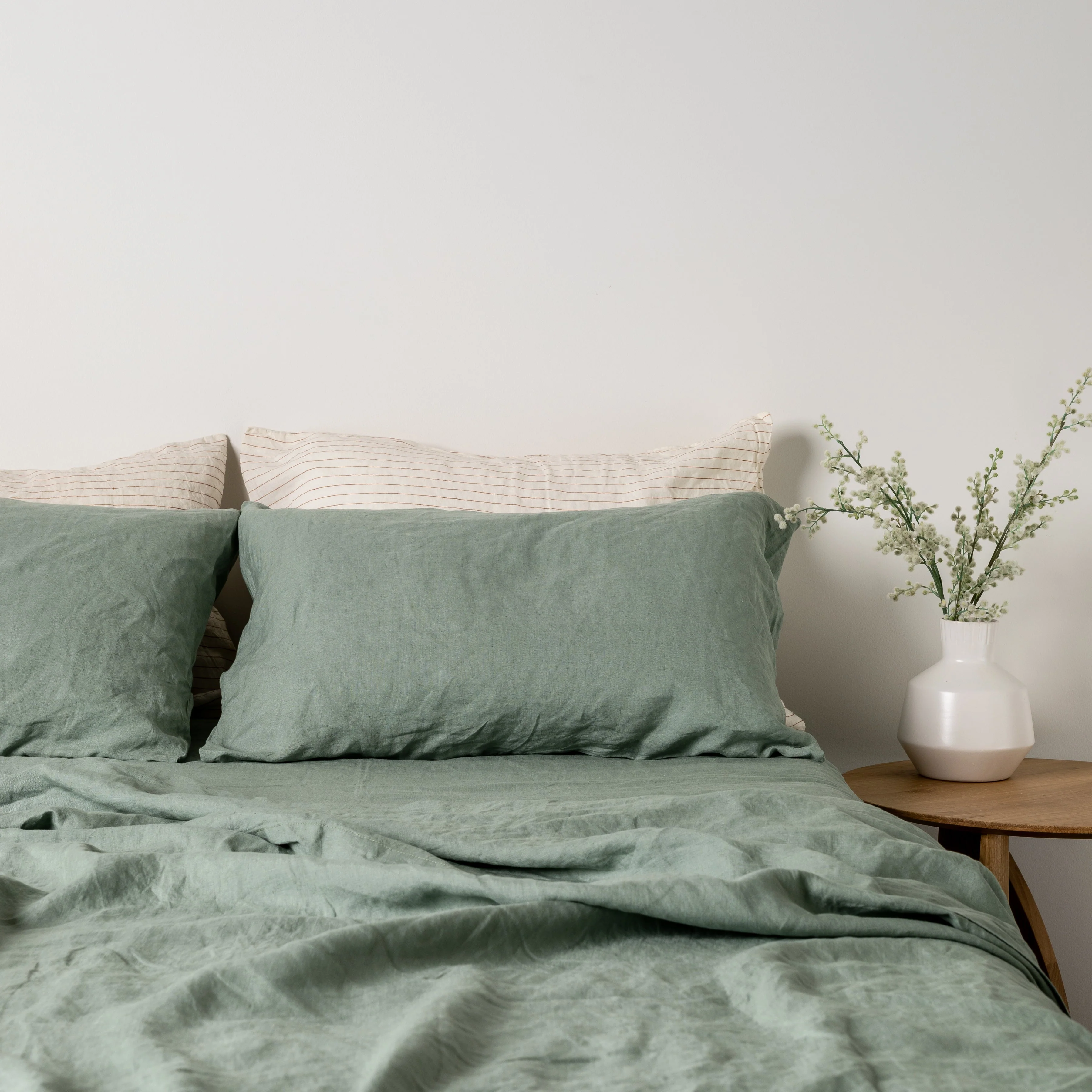 Sage Green Linen Pillowcases - Image 10