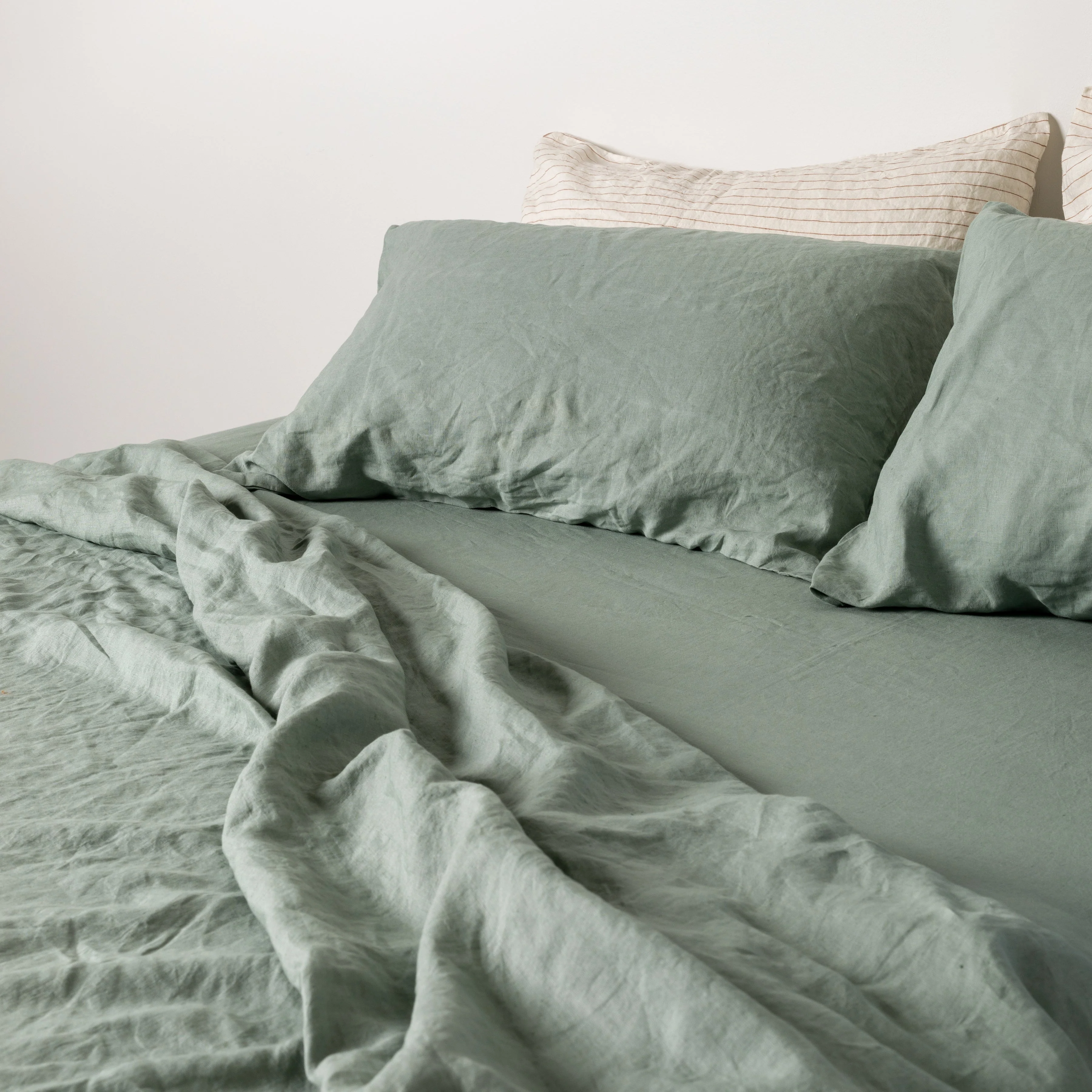 Sage Green Linen Pillowcases - Image 11