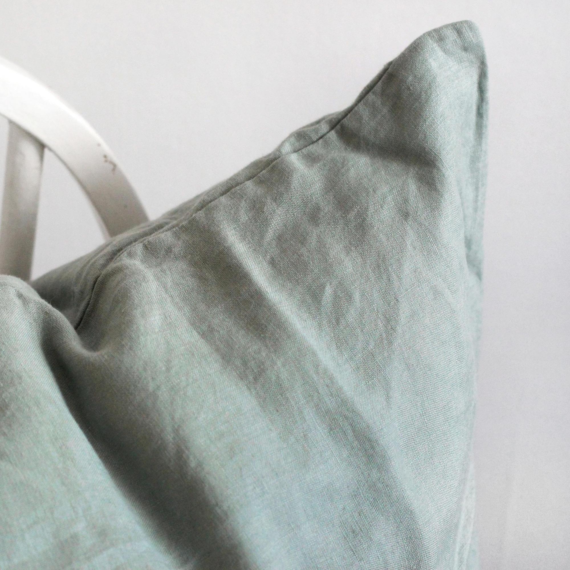 Sage Green Linen Pillowcases - Image 7