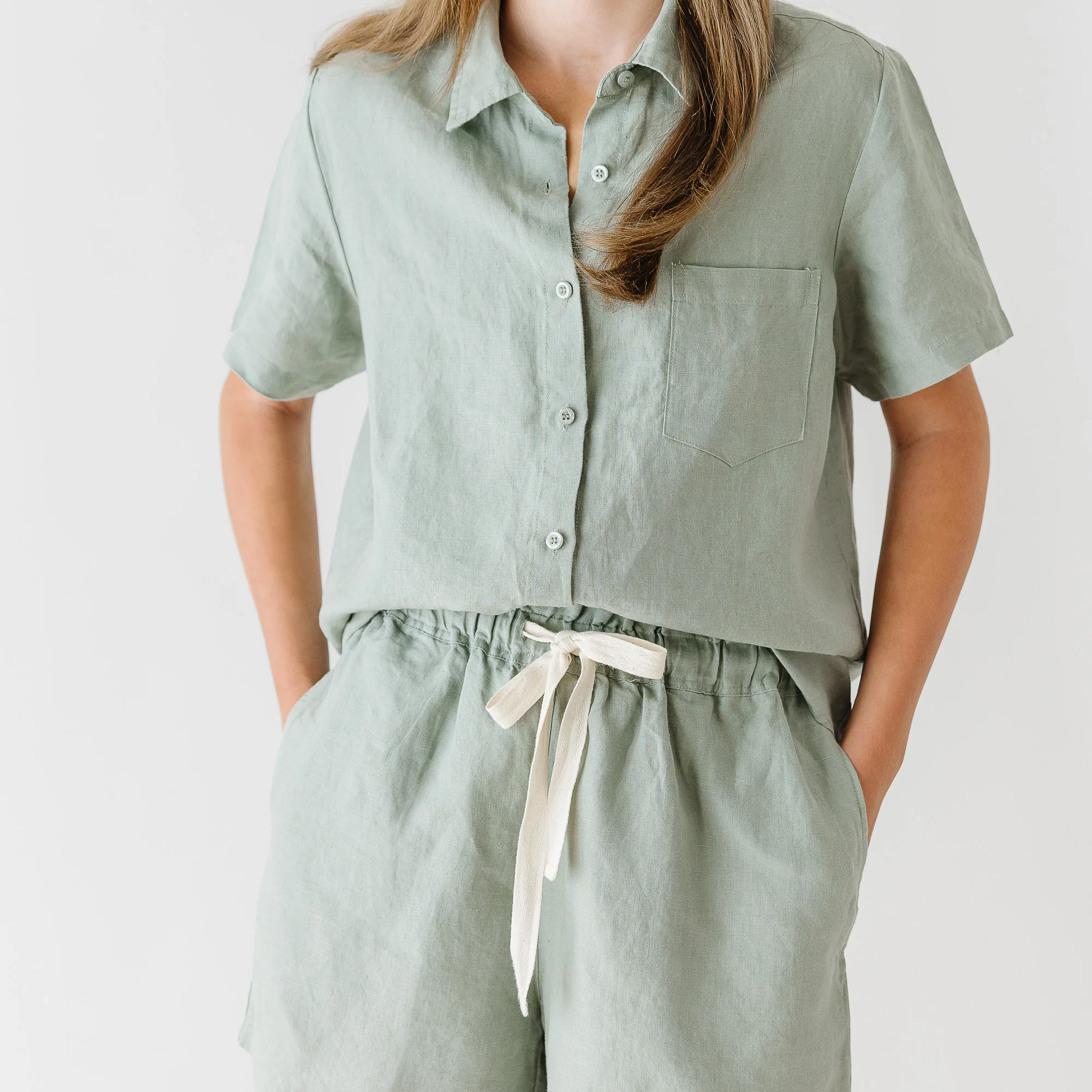 Sage Green Summer Pyjama Set - Image 3