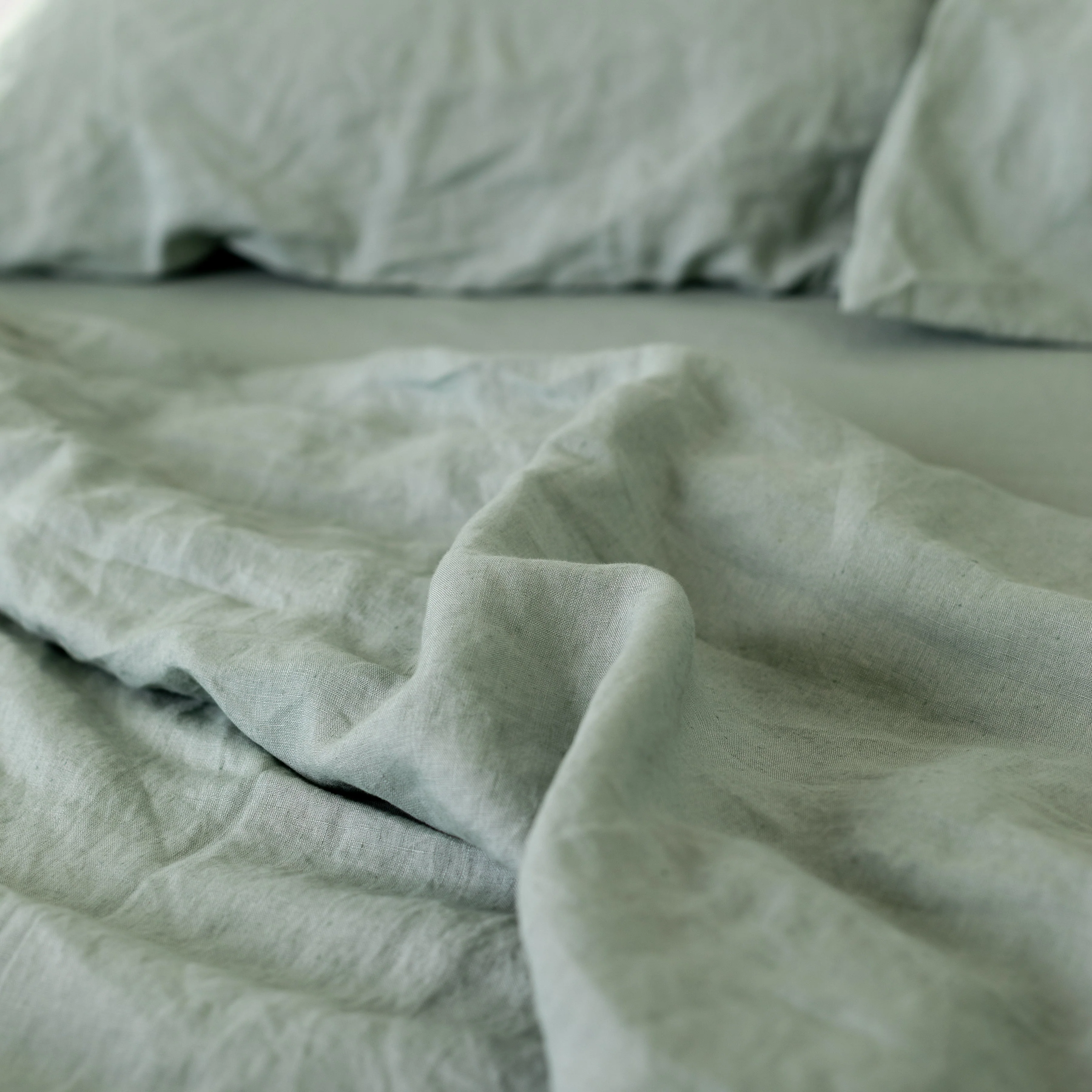 Sage Green Linen Sheets Set - Image 5