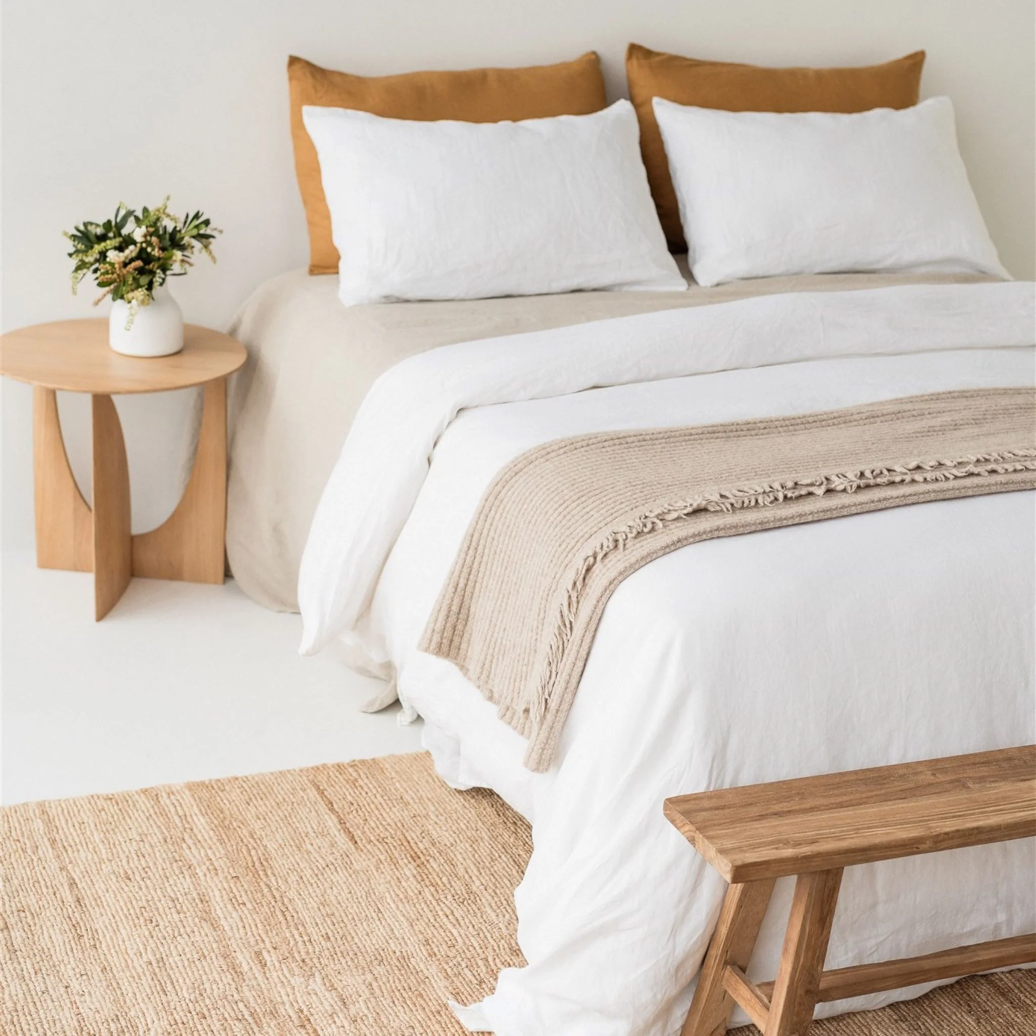 Sand Ribbed Wool Throw Blanket - Image 5